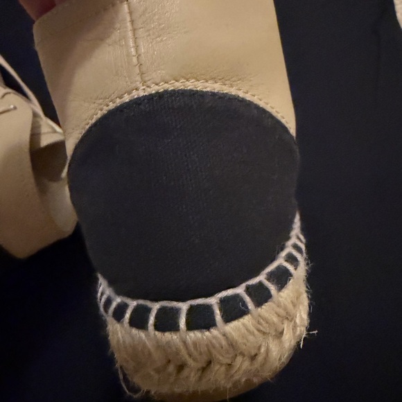 CHANEL Beige and Black CC espadrilles main image 4